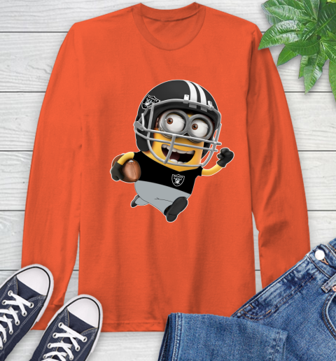 NFL Oakland Raiders Minions Disney Football Sports Long Sleeve T-Shirt 5
