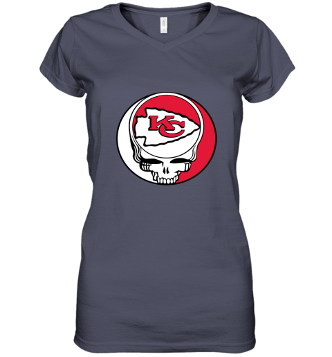 NFL Team Kansas City Chiefs x Grateful Dead logo band shirt