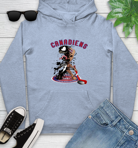 NHL Montreal Canadiens Hockey Venom Groot Guardians Of The Galaxy Youth Hoodie 10