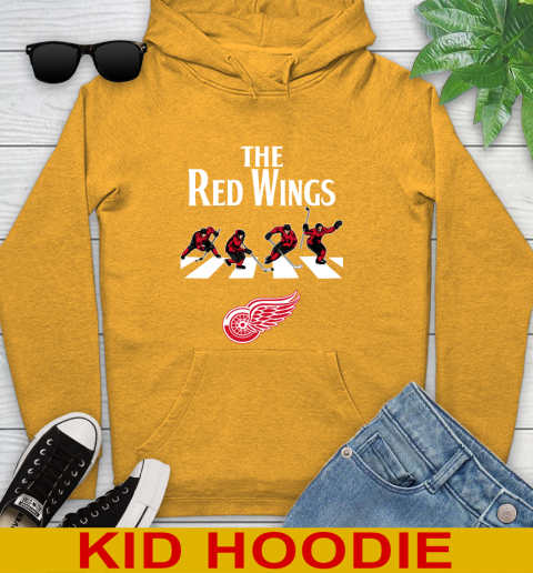 NHL Hockey Detroit Red Wings The Beatles Rock Band Shirt Youth Hoodie 2