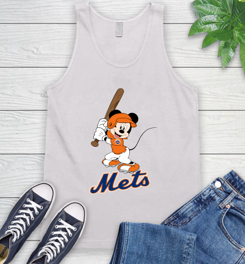 MLB Baseball New York Mets Cheerful Mickey Mouse Shirt Tank Top 2