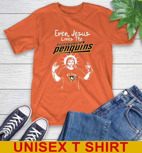 Pittsburgh Penguins NHL Hockey Even Jesus Loves The Penguins Shirt T-Shirt 4