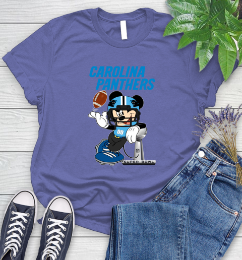 NFL Carolina Panthers Mickey Mouse Disney Super Bowl Football T Shirt Women's T-Shirt 11