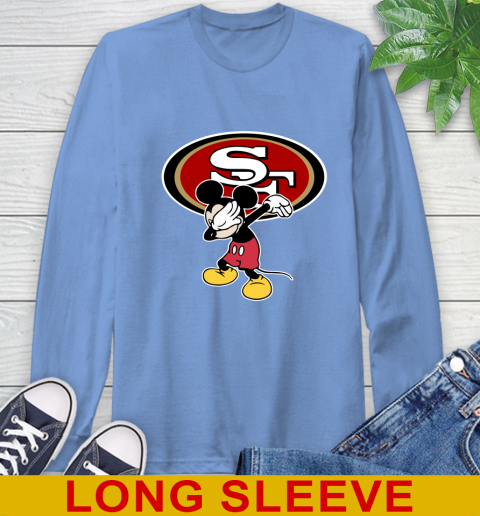 San Francisco 49ers NFL Football Dabbing Mickey Disney Sports Long Sleeve T-Shirt 11