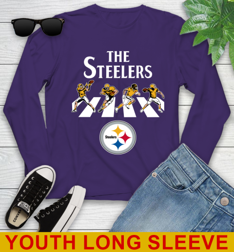 NFL Football Pittsburgh Steelers The Beatles Rock Band Shirt Youth Long Sleeve 4