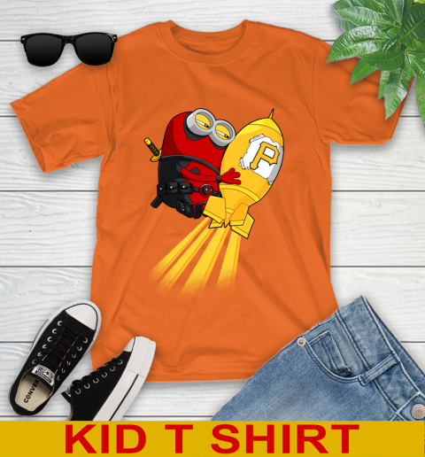 MLB Baseball Pittsburgh Pirates Deadpool Minion Marvel Shirt Youth T-Shirt 8