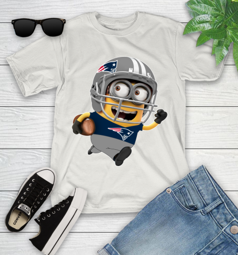 NFL New England Patriots Minions Disney Football Sports Youth T-Shirt 12