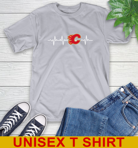 Calgary Flames NHL Hockey Heart Beat Shirt T-Shirt 5