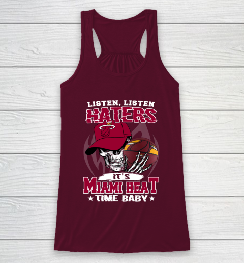 Listen Haters It is HEAT Time Baby NBA Racerback Tank 2