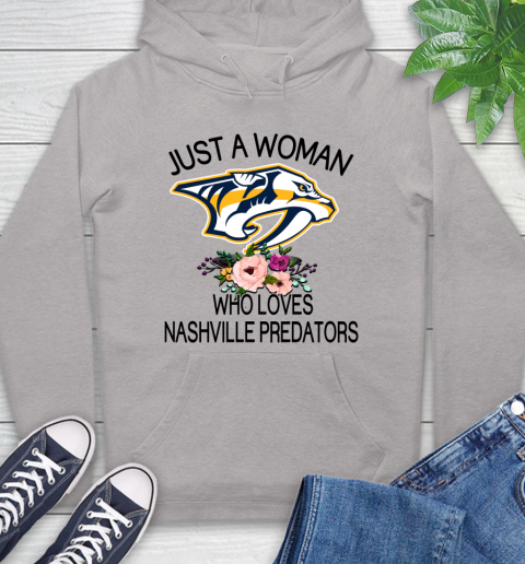 NHL Just A Woman Who Loves Nashville Predators Hockey Sports Hoodie 10