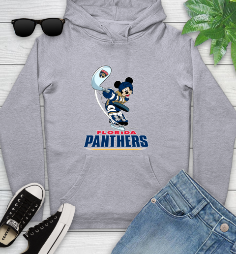 NHL Hockey Florida Panthers Cheerful Mickey Mouse Shirt Youth Hoodie 6