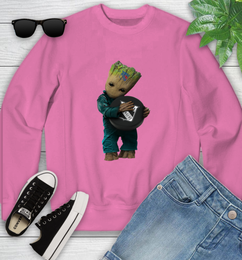 NHL Groot Guardians Of The Galaxy Hockey Sports New York Rangers Youth Sweatshirt 7