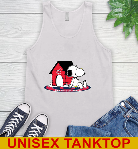 MLB Baseball Cleveland Indians Snoopy The Peanuts Movie Shirt Tank Top