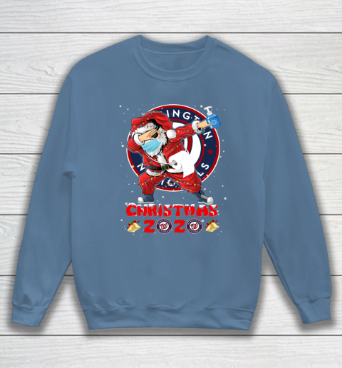 Washington Nationals Funny Santa Claus Dabbing Christmas 2020 MLB Sweatshirt 6