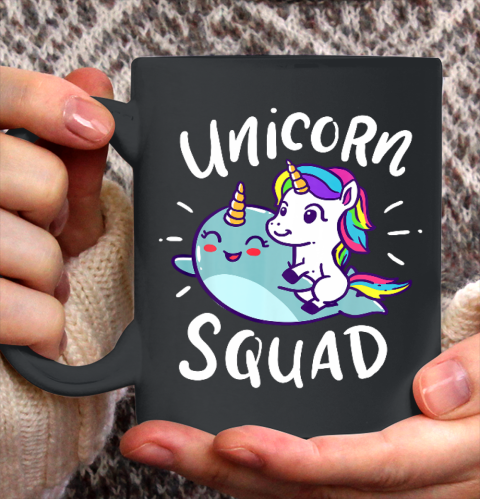 Unicorn Squad Narwhal Funny Cute Birthday Party Present Gift Ceramic Mug 11oz