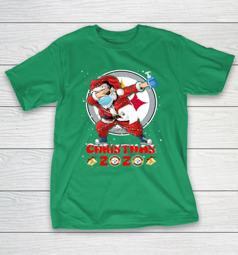 Pittsburgh Steelers Funny Santa Claus Dabbing Christmas 2020 NFL T-Shirt 5