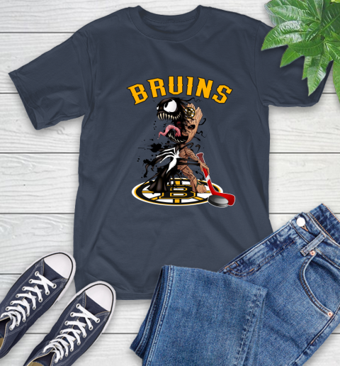NHL Boston Bruins Hockey Venom Groot Guardians Of The Galaxy T-Shirt 4