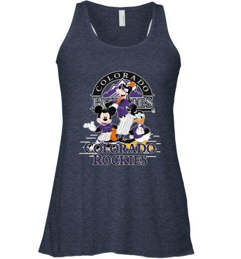 Colorado Rockies Mickey Donald And Goofy Baseball Racerback Tank