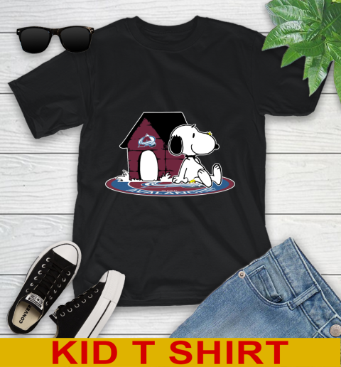 NHL Hockey Colorado Avalanche Snoopy The Peanuts Movie Shirt Youth T-Shirt 2