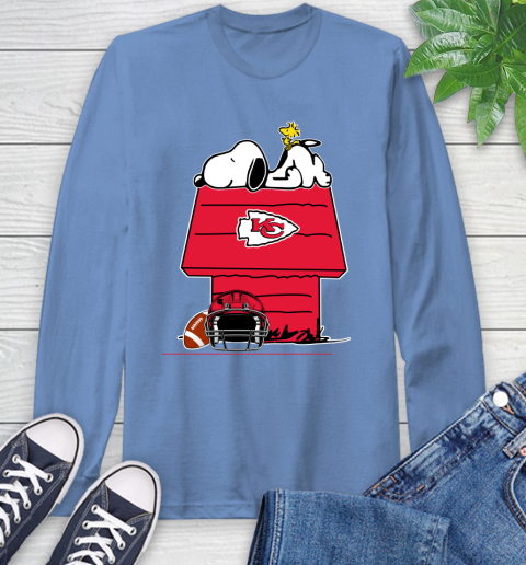 Kansas City Chiefs NFL Football Snoopy Woodstock The Peanuts Movie Long Sleeve T-Shirt 11