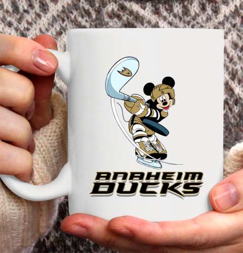 NHL Hockey Anaheim Ducks Cheerful Mickey Mouse Shirt Ceramic Mug 15oz 2