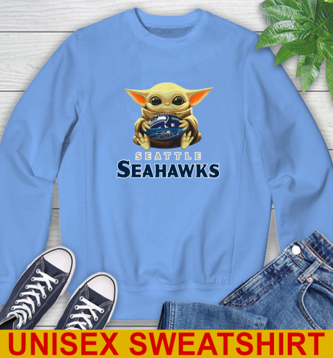 NFL Football Seattle Seahawks Baby Yoda Star Wars Shirt Sweatshirt 11