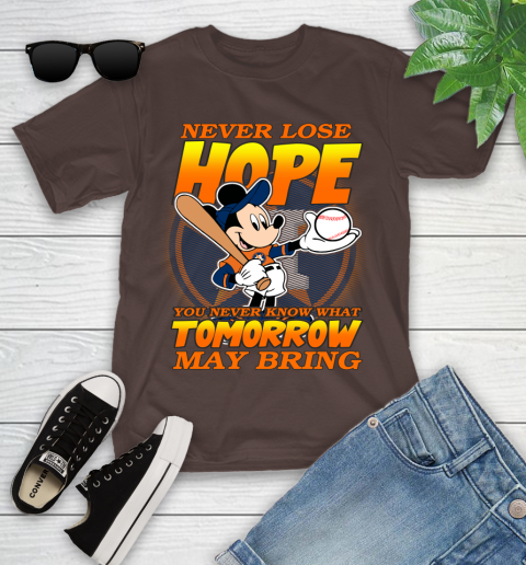 Houston Astros MLB Baseball Mickey Disney Never Lose Hope Youth T-Shirt 7