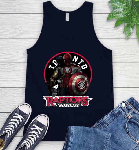 Toronto Raptors NBA Basketball Captain America Thor Spider Man Hawkeye Avengers Tank Top 3