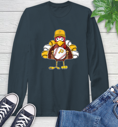 Pittsburgh Pirates Turkey thanksgiving Long Sleeve T-Shirt 8