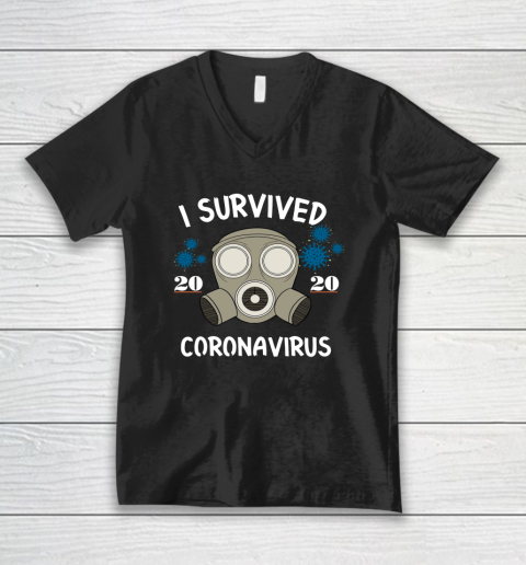 I Survived Pandemic Coronavirus Covid 19 NCoV Funny V-Neck T-Shirt