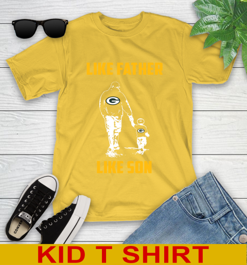 Green Bay Packers NFL Football Like Father Like Son Sports Youth T-Shirt 9