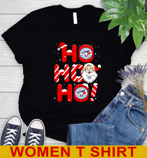 Toronto Blue Jays MLB Baseball Ho Ho Ho Santa Claus Merry Christmas Shirt Women's T-Shirt