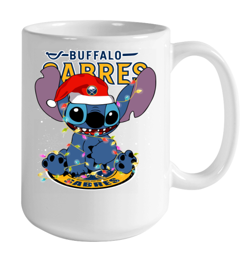Buffalo Sabres NHL Hockey noel stitch Christmas Color Changing Mug 15oz 2