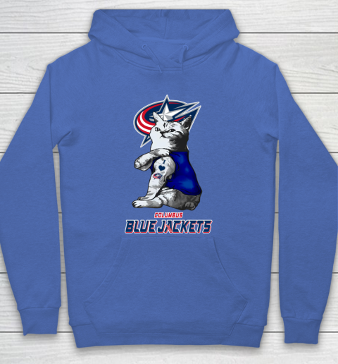 NHL My Cat Loves Columbus Blue Jackets Hockey Hoodie 6