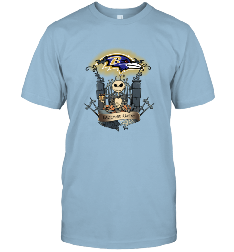 Nfl Baltimore Ravens Football Jack Skellington Halloween Shirt