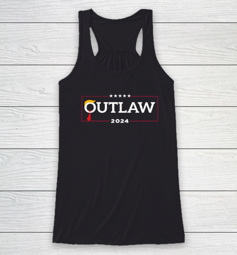 I'm Voting for The Outlaw Trump Felon Racerback Tank