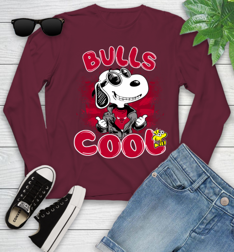 NBA Basketball Chicago Bulls Cool Snoopy Shirt Youth Long Sleeve 5