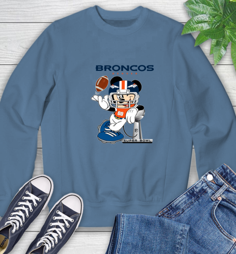 NFL Denver Broncos Mickey Mouse Disney Super Bowl Football T Shirt Sweatshirt 7