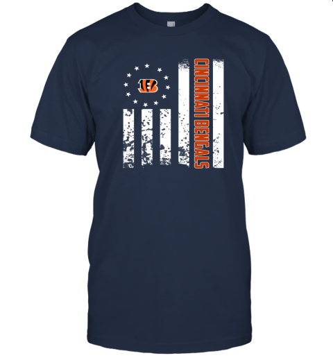 USA Flag Cincinnati Bengals Backbone Of America NFL Football T-Shirt