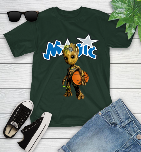 Orlando Magic NBA Basketball Groot Marvel Guardians Of The Galaxy Youth T-Shirt 5