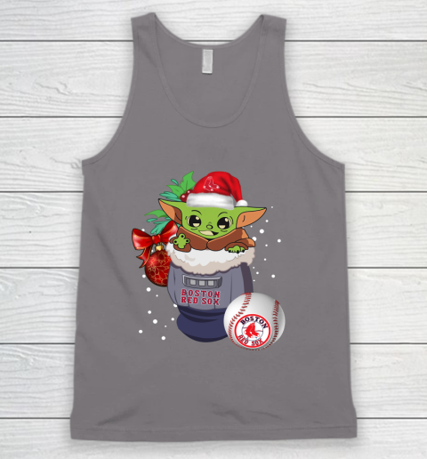 Boston Red Sox Christmas Baby Yoda Star Wars Funny Happy MLB Tank Top 7