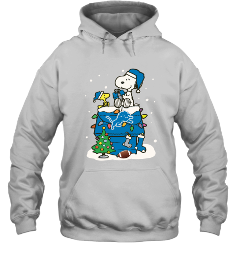 A Happy Christmas With Detroit Lions Snoopy Hoodie