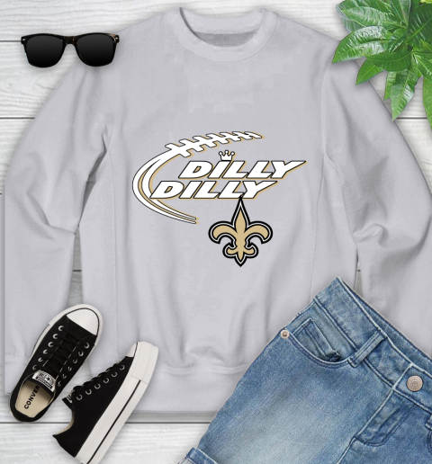 NFL New Orleans Saints Dilly Dilly Football Sports Youth Sweatshirt 4
