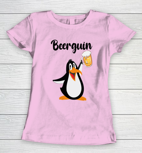 Sports Beerguin Lover Funny T-Shirt For Beer Shirt Women\'s Tee |