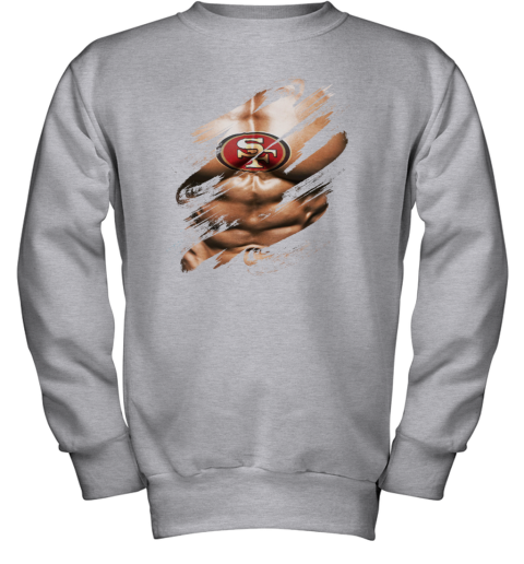 NFL Logo 3D Art Chest San Francisco 49ers Tattoo Youth Sweatshirt -  Rookbrand