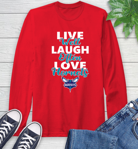 NBA Basketball Charlotte Hornets Live Well Laugh Often Love Shirt Long Sleeve T-Shirt 12