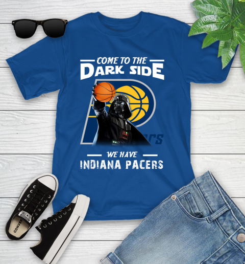 NBA Come To The Dark Side We Have Indiana Pacers Star Wars Darth Vader Basketball Youth T-Shirt 12