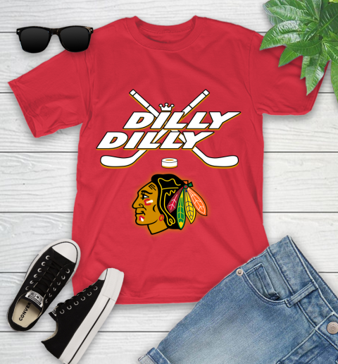 NHL Chicago Blackhawks Dilly Dilly Hockey Sports Youth T-Shirt 10