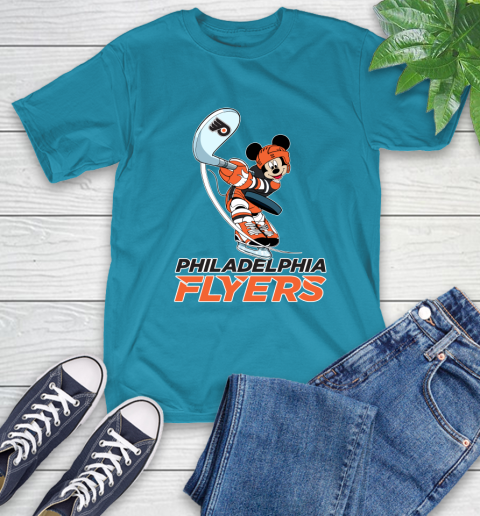 NHL Hockey Philadelphia Flyers Cheerful Mickey Mouse Shirt T-Shirt 9