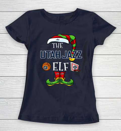 Utah Jazz Christmas ELF Funny NBA Women's T-Shirt 2